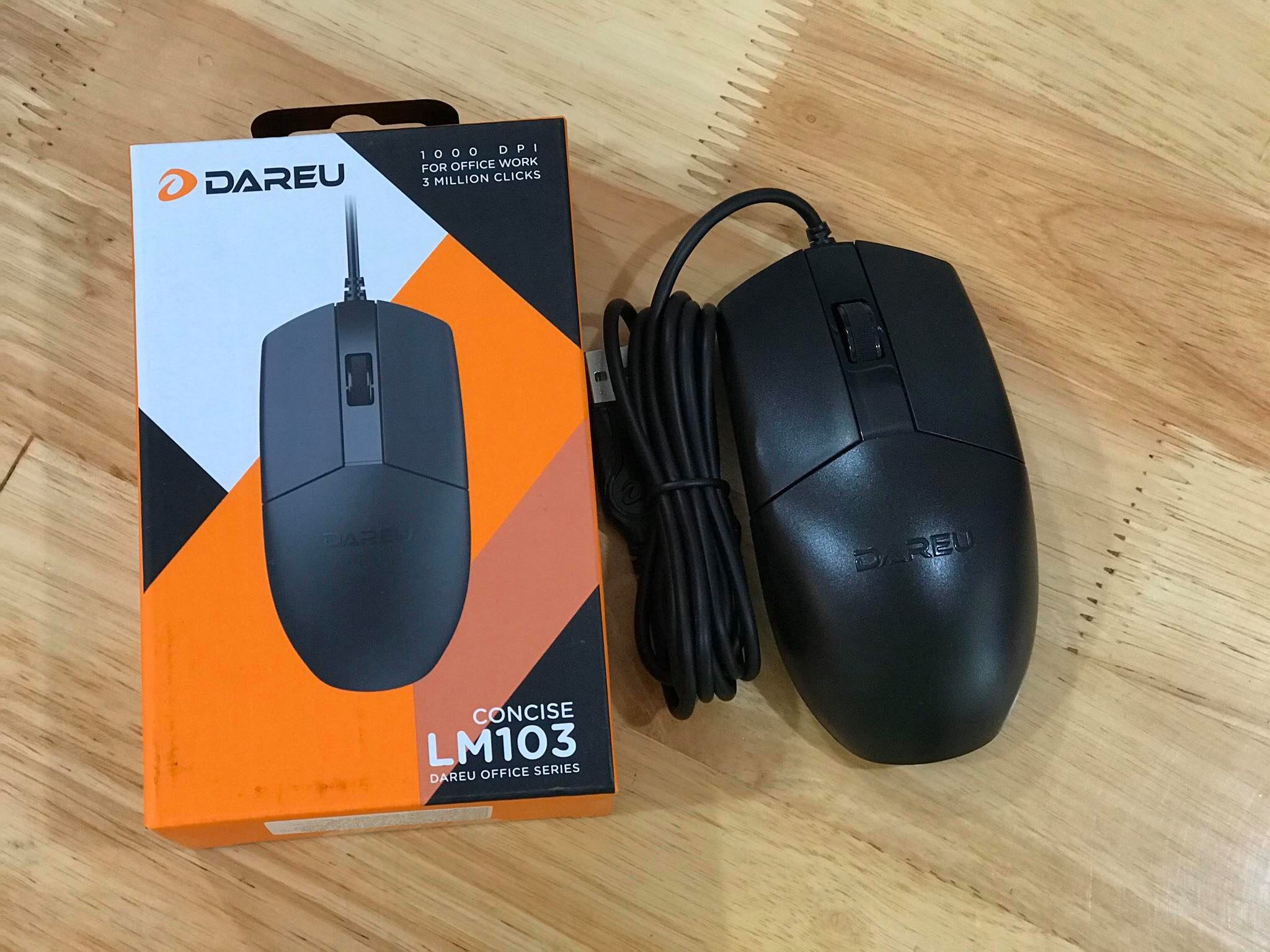 CHUỘT CHƠI GAME DAREU LM103 BLACK (USB/ĐEN)