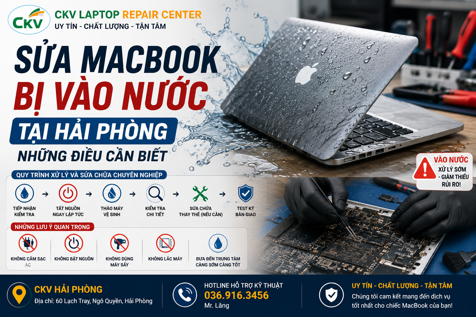 Sửa MacBook Bị Vào Nước Tại Hải Phòng – Những Điều Cần Biết